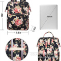 Bolsas escolares estampadas en flores mochila de viajes causales